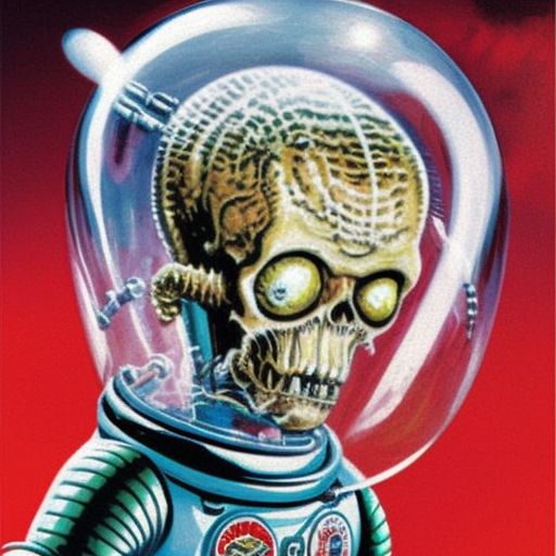 01549-2669113766-a portrait painting an alien in a clear space suit helmet  in the style marsattacks, highly detailed.jpg