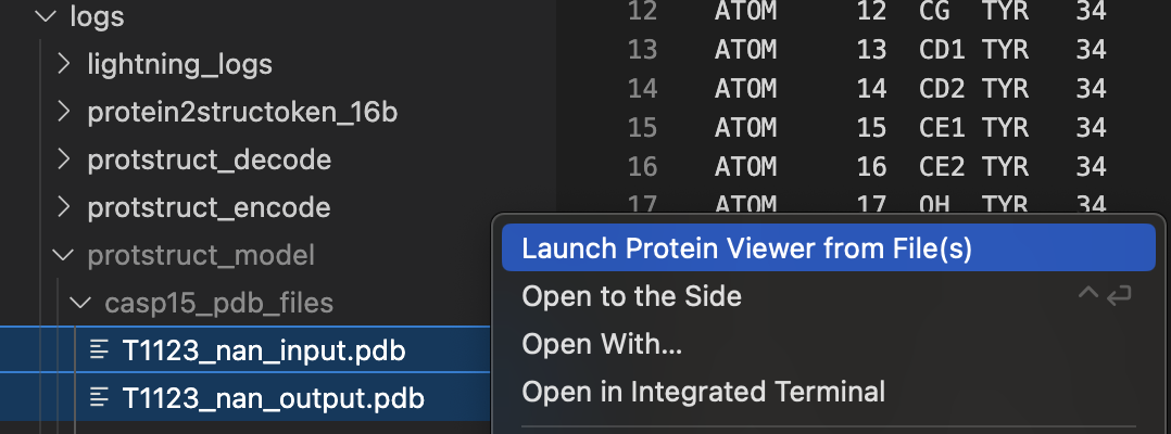 Launch Protein Viewer from File(s)